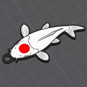 Tancho Koi Keychain / Keyring