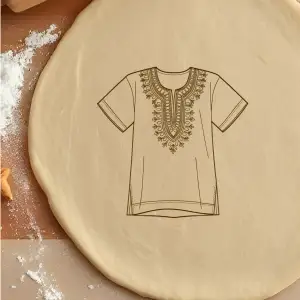 African Dashiki Cookie Cutter, Biscuit Cutter