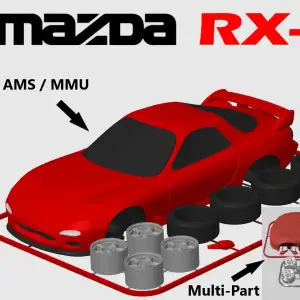 Mazda RX-7 (FD3S) Kit Card (1:24 scale)