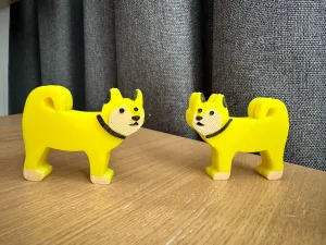 Two shiba inu dog toy meme