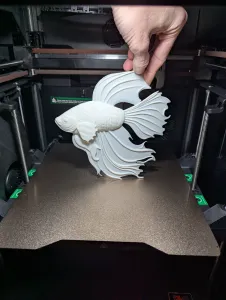 Betta Fish Wall Hanger With Mounting Keyhole