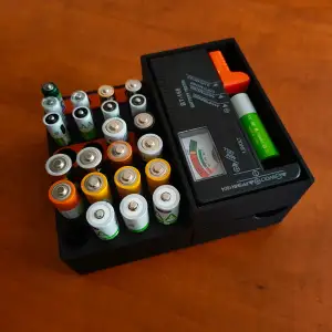 Battery Box with Charger Drawer and Voltage Tester