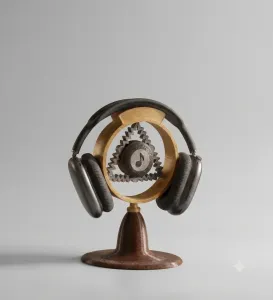 Art Deco style Microphone Headphone holder