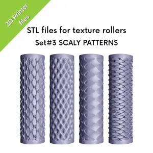 Texture Rollers for clay, Scaly textures