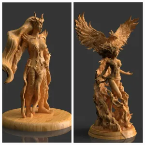 statuettes Dark Elf and Dark Phoenix
