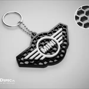 mini cooper logo keychain