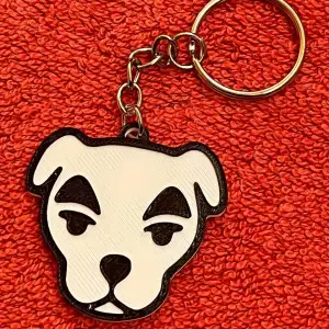 Keychain Dog Serious