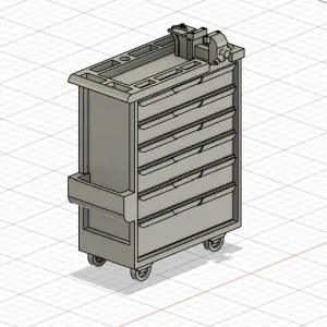 1/18 Coffre a outil avec etau / Toolbox with vice