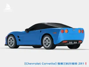 【Chevrolet Corvette】雪佛兰科尔维特 ZR1 美式超跑 公路车 组装/轮胎可动