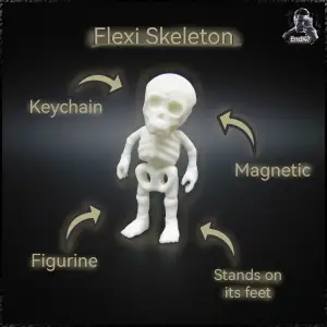 Flexi Skeleton - magnetic - Keychain - Stand on its feet