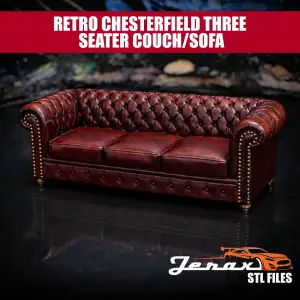 DIORAMA ACCESSORY - Retro Chesterfield three seater