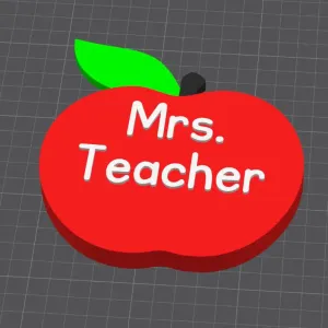 Apple desk nametag with stand