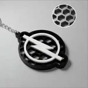 Opel logo honeycomb keychain