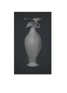 Golden Peacock Vase