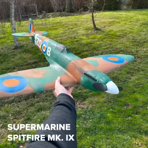 Flying RC control Spitfire Mk. IX - wingspan 1000 mm.