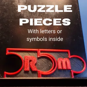 Puzzle Piece with Letter Inside