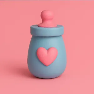 Cute bottle with heart