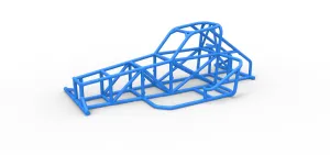 Frame of Supermodified front engine race car V2 Scale 1:25