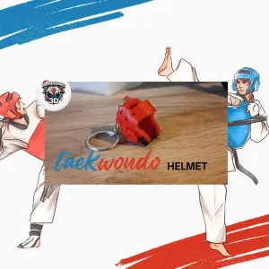 Casco de Taekwondo en llavero