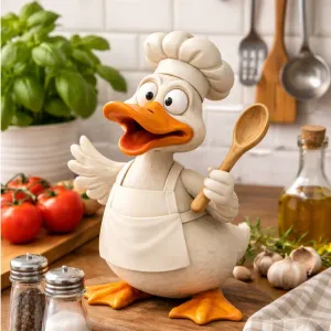 Duck Chef STL File for 3D Printing, Kitchen Decor Figurine