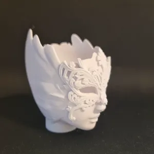 Decorative mask desk organizer as a pencil/candy holder