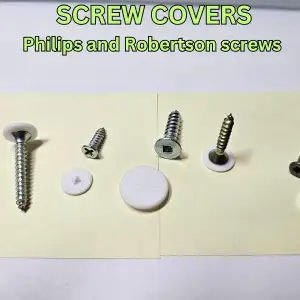 Phillips and Robertson screw covers - caps