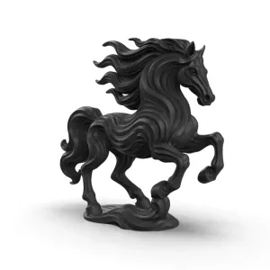 A statue of a horse raising one of its legs