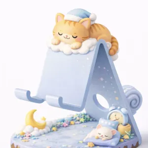 SOPORTE CELULAR GATO DURMIENDO