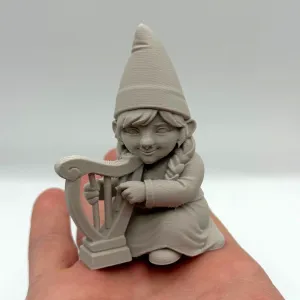 Harp Playing Gnome