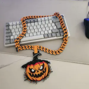 Halloween Pumpkin – Custom Neck Chain Edition🎃