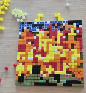 Pixel mit Tetris Teilen