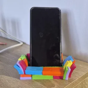 Support téléphone style fauteuil billet multicolor