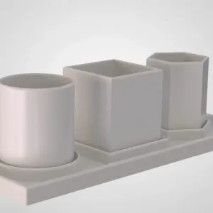 Набор горшков для цветов (Triple planter set)
