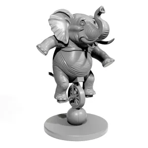Funny circus elephant