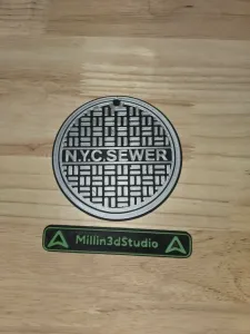 NYC Manhole Sewer cover Drink Coaster
