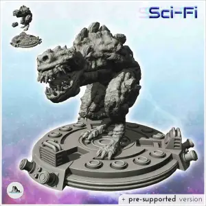 Alien dinosaur creature with sharp fangs (5) - science ficti