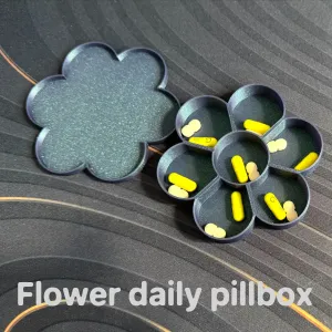 Flower daily pillbox