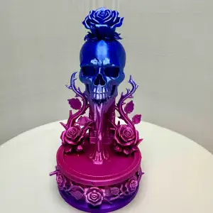 Candle Rose Skull