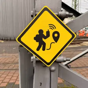 Geocaching Warning Sign - Attention Geocachers