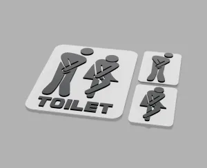 Desperate Toilet Door WC funny Sign Men Women WC Toilette
