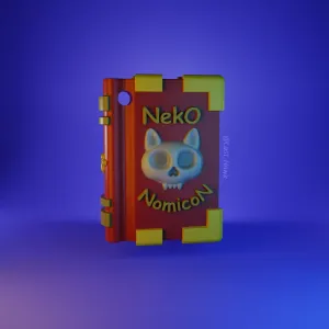 Nekonomicon keychain or Necronomicon for cats