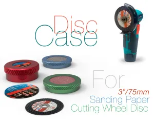 3" Cutting Wheel Disc Case for Angle Grinder and Sanding Pap