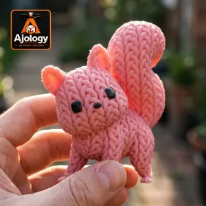 Knitted Cute Squirrel – STL & 3MF Files for 3D Printing