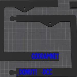 Dungeon Crawler Carl - Goddamnit Donut License Plate Split