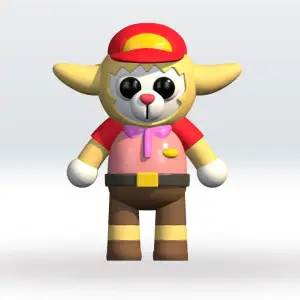 Aj Alpaca STL file 3D Model Roblox Piggy 3mf Multicolor