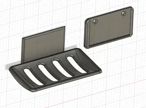 Wall-Mounted Draining Soap Dish with Removable Mounting Brac