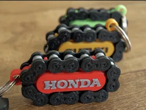 Motorcycle roller keychain ring