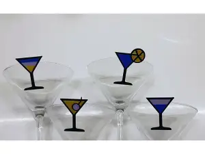 Cocktail marker for glass 4 pieces