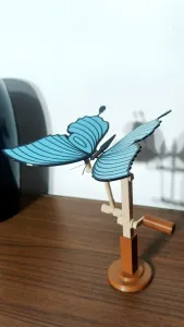 The Flutter Kit - a hand-cranked butterfly automata