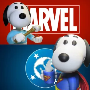 SUPER SNOOPY EQUIPO DC VS FANTASTIC SNOOPY EQUIPO MARVEL